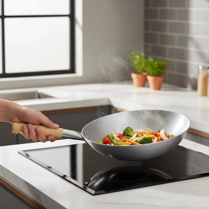 SARTE N TIPO WOK DE ACERO CON DIAMETRO DE 37 CM PARA COCINA - 1