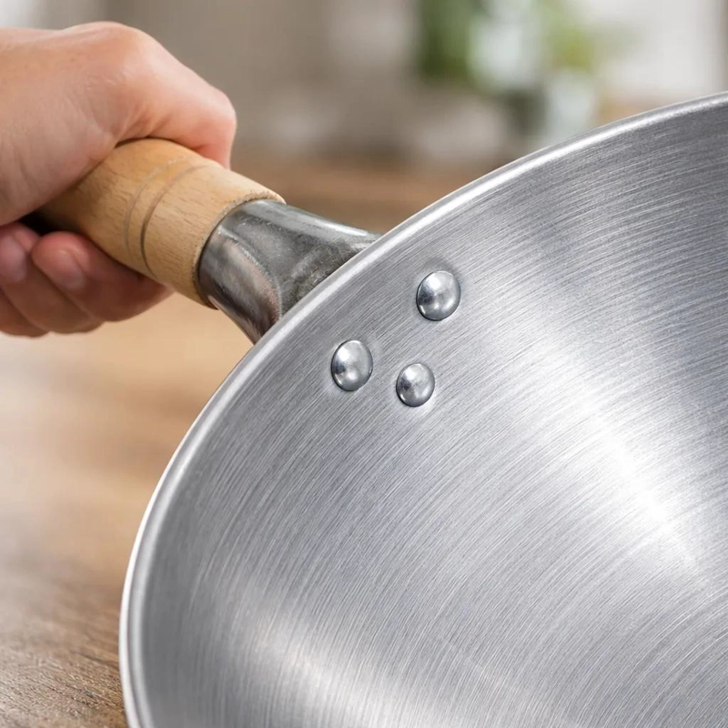 SARTE N TIPO WOK DE ACERO CON DIAMETRO DE 37 CM PARA COCINA - 5