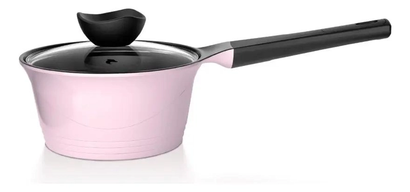 JUEGO DE COCINA DE ALUMINIO FUNDIDO CON 7 PIEZAS EN COLOR ROSADO - 4