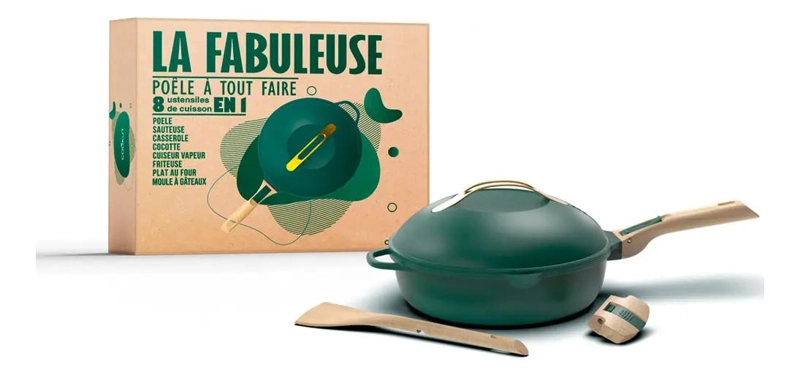 CACEROLA ANTIADHERENTE DE 28 CM CON CAPACIDAD DE 4.5 LITROS COLOR VERDE - 1