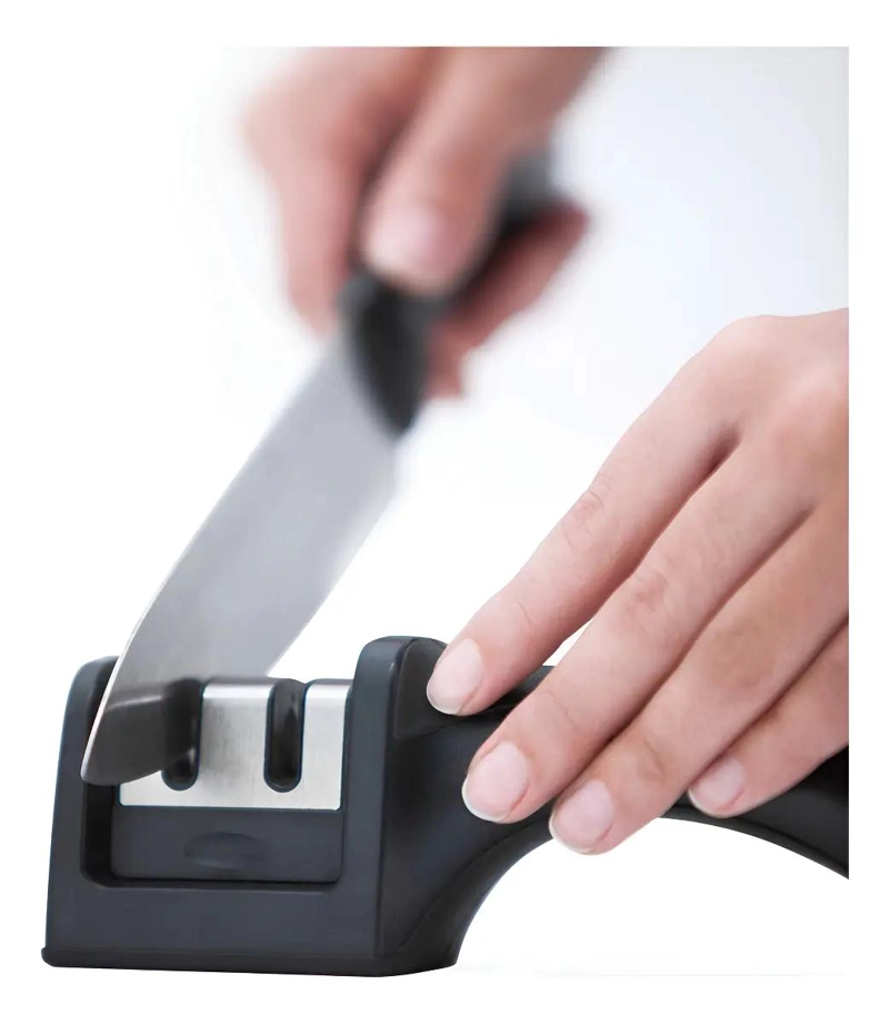 AFILADOR DE CUCHILLOS MANUAL COLOR NEGRO PARA USO DOME STICO - 1