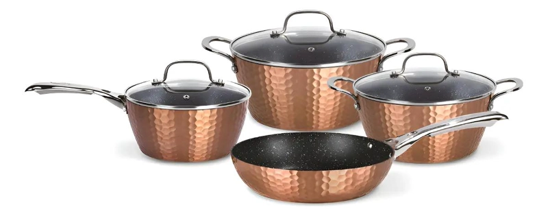 SET DE COCINA ANTIADHERENTE DE 7 PIEZAS CON RECUBRIMIENTO COPPER - 1