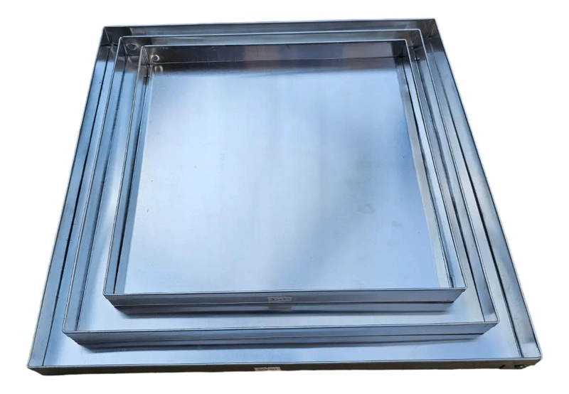 MOLDE CUADRADO DESMONTABLE DE ALUMINIO PARA REPOSTERIA 40X40 CM - 1