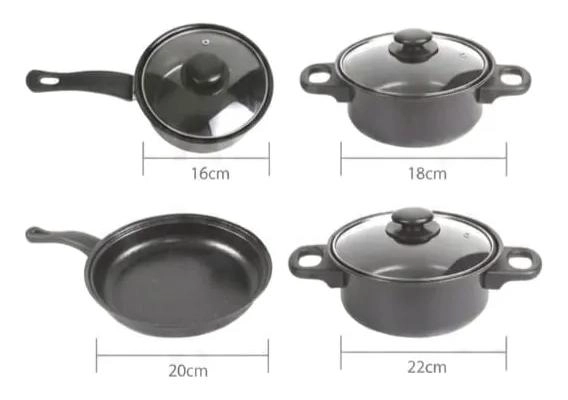 JUEGO DE COCINA ANTIADHERENTE CON 13 PIEZAS Y UTENSILIOS INCLUIDOS - 4