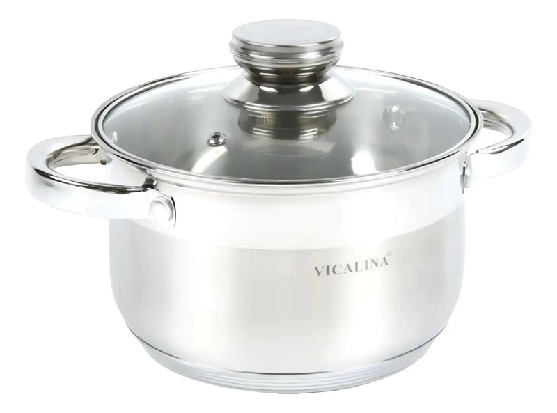 CACEROLA DE ACERO INOXIDABLE CON TAPA DE 8,5 LITROS Y 26 CM DE DIAMETRO - 1