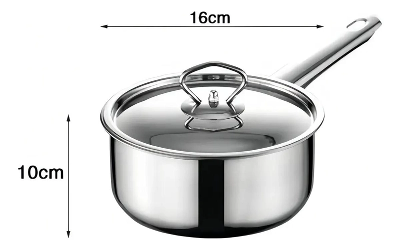 JUEGO DE OLLAS Y CACEROLAS DE ACERO INOXIDABLE PLATEADO 15 PIEZAS - 2