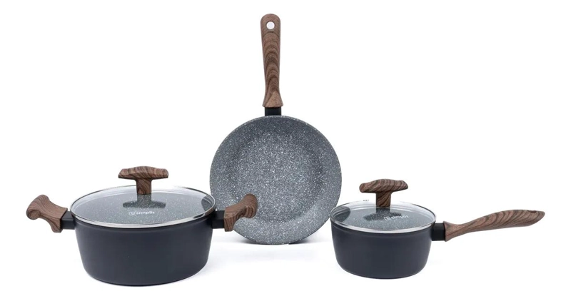 JUEGO DE COCINA ANTIADHERENTE DE 5 PIEZAS CON RECUBRIMIENTO DURADERO - 1
