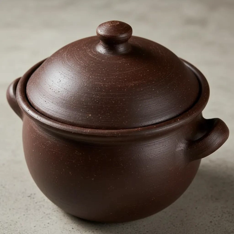 OLLA DE GREDA PARA COCINA TRADICIONAL DE 4 LITROS CAPACIDAD - 3