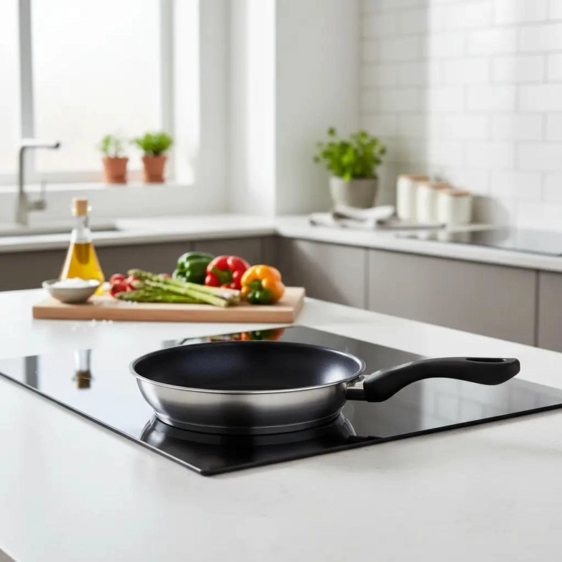 SARTE N ANTIADHERENTE DE ACERO INOXIDABLE DE 21 CM PARA COCINA - 1