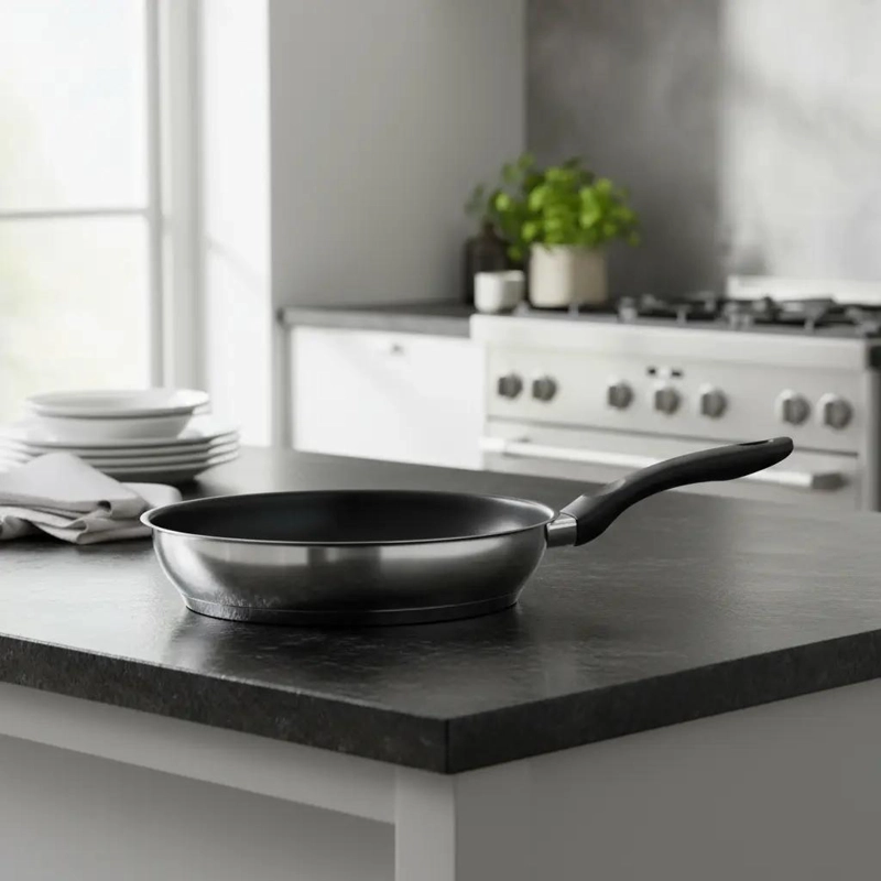 SARTE N ANTIADHERENTE DE ACERO INOXIDABLE DE 21 CM PARA COCINA - 3