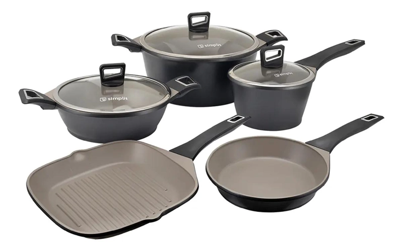 JUEGO DE COCINA ANTIADHERENTE CLASSIC DE 8 PIEZAS PARA USO DIARIO - 1
