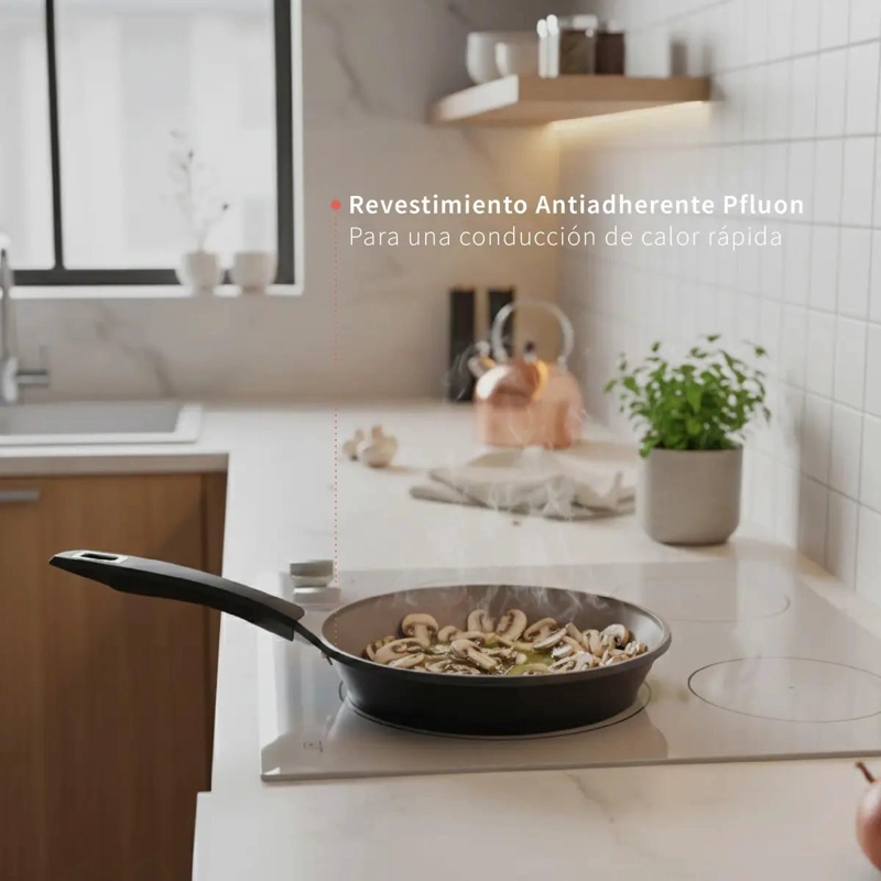 JUEGO DE COCINA ANTIADHERENTE CLASSIC DE 8 PIEZAS PARA USO DIARIO - 3