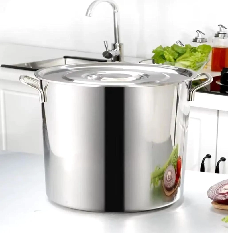OLLA DE ACERO INOXIDABLE DE 12 LITROS PARA COCINA PROFESIONAL - 4