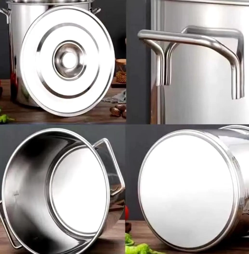 OLLA DE ACERO INOXIDABLE DE 12 LITROS PARA COCINA PROFESIONAL - 5