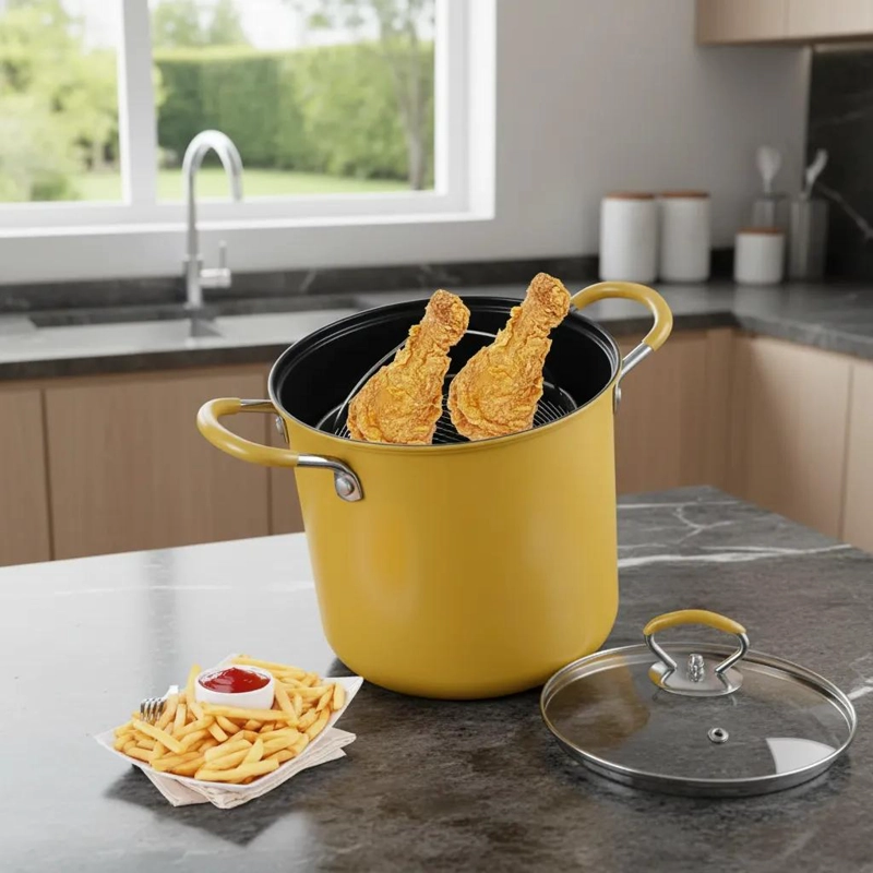 OLLA FREIDORA CON CANASTA PARA PAPAS FRITAS Y POLLO DE 3 LITROS - 2