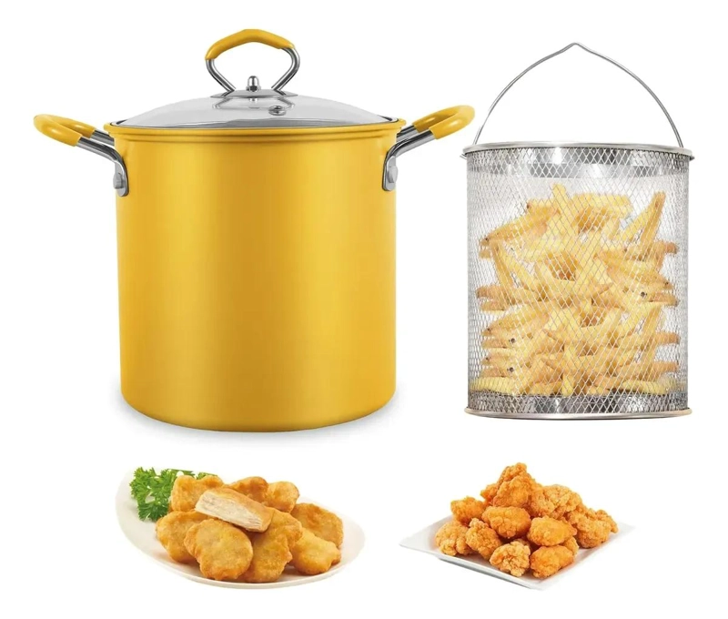 OLLA FREIDORA CON CANASTA PARA PAPAS FRITAS Y POLLO DE 3 LITROS - 3