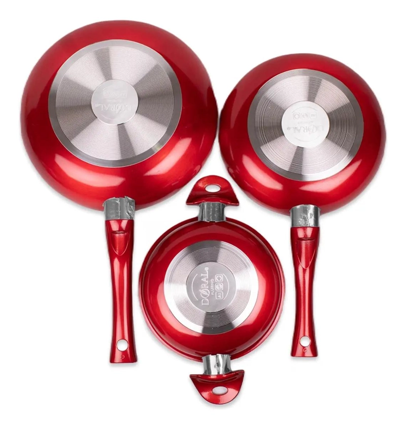 SET DE 3 SARTENES ANTIADHERENTES DE TITANIO DE 16CM, 20CM Y 24CM - 3