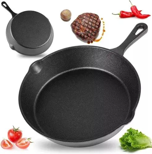 JUEGO DE SARTENES DE HIERRO FUNDIDO 26 CM PARA COCINA - 1