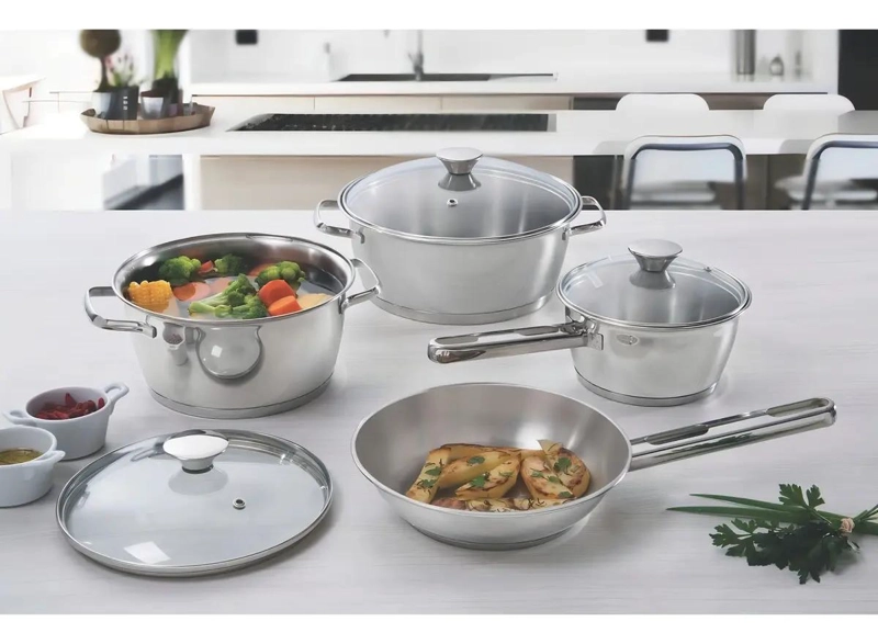 SARTE N DE ACERO INOXIDABLE CON FONDO TRIPLE DE 24 CM PARA COCINA - 2