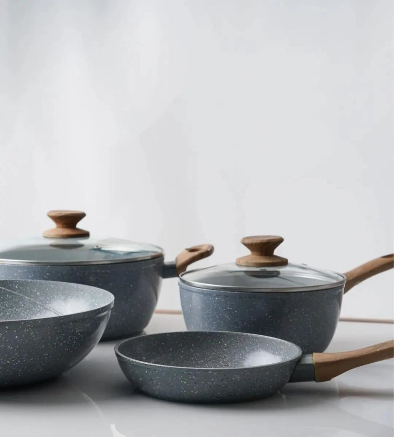SET DE OLLAS Y SARTENES ANTIADHERENTES DE CERAMICA 7 PIEZAS - 4