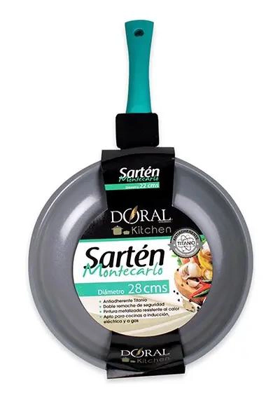 SET DE SARTENES ANTIADHERENTES CON RECUBRIMIENTO DE TITANIO COLOR CIAN - 2