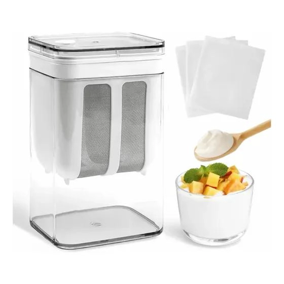 FILTRO PARA YOGURT GRIEGO CON SACO FILTRANTE Y COLADOR SEPARADOR - 1
