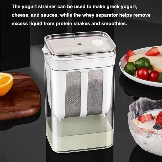 FILTRO PARA YOGURT GRIEGO CON SACO FILTRANTE Y COLADOR SEPARADOR - 4