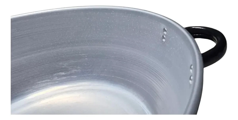PAILA DE ALUMINIO PARA FREIR DE 40 CM CON DISEÑO INDUSTRIAL - 4