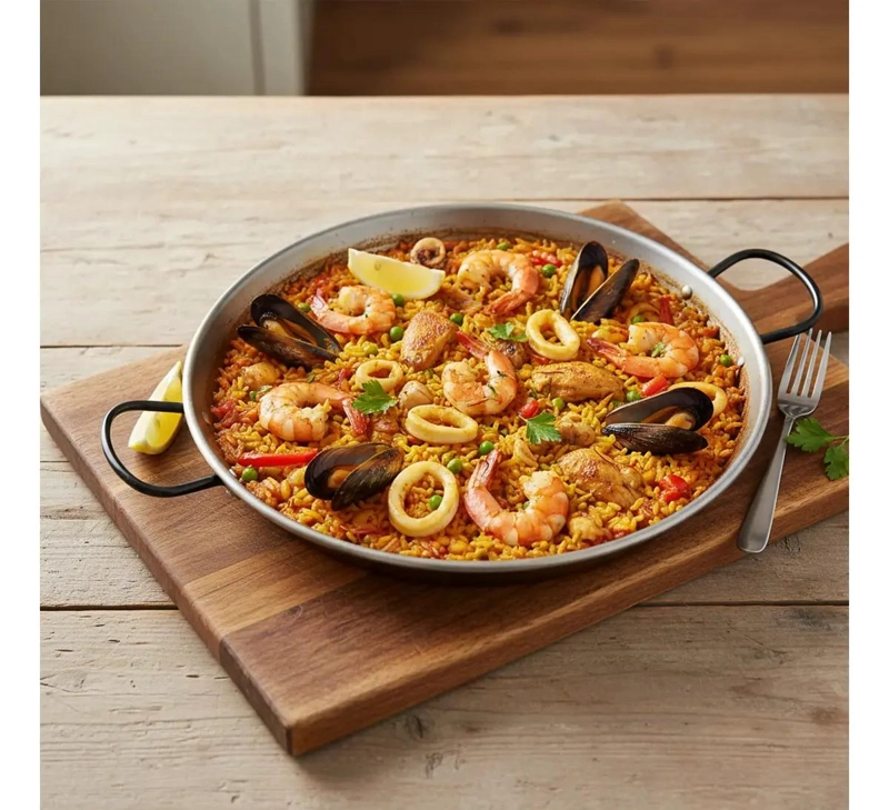 PAELLERA DE ACERO ESMALTADO DE 30 CM PARA 4 PERSONAS - 5
