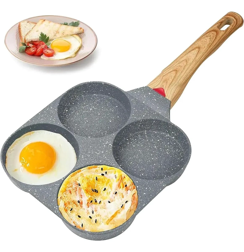 SARTE N ANTIADHERENTE PARA FREIR HUEVOS CON 4 COMPARTIMENTOS REDONDOS - 1