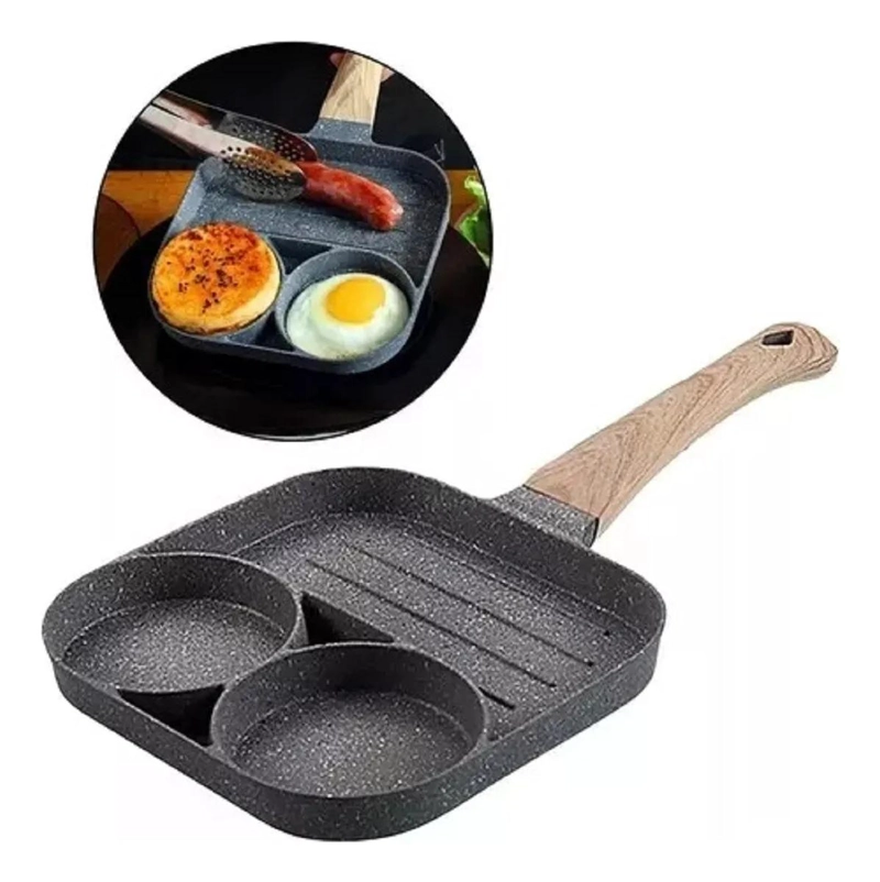 SARTE N ANTIADHERENTE MINI PARA HUEVOS Y PANQUEQUES CON MANGO ERGONOMICO - 1