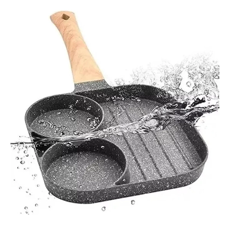 SARTE N ANTIADHERENTE MINI PARA HUEVOS Y PANQUEQUES CON MANGO ERGONOMICO - 4