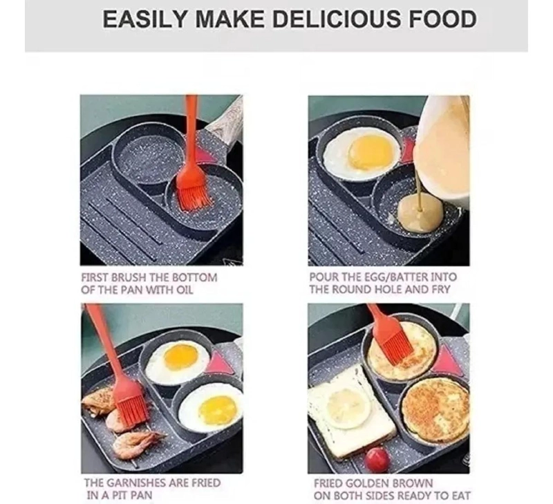 SARTE N ANTIADHERENTE MINI PARA HUEVOS Y PANQUEQUES CON MANGO ERGONOMICO - 5