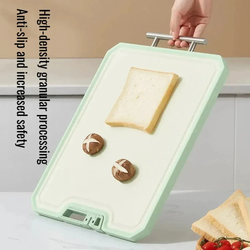 TABLA DE COCINA DOBLE LADO DE ACERO INOXIDABLE PARA PICAR - 3