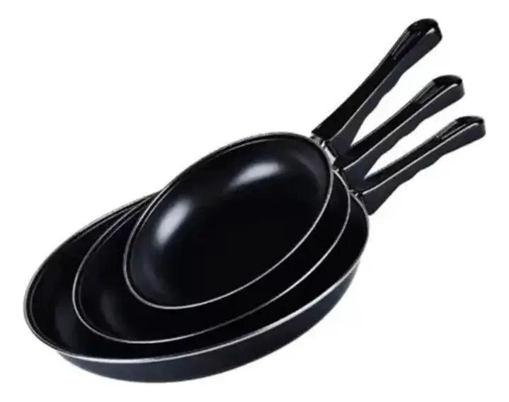 SET DE 3 SARTENES ANTIADHERENTES DE ALUMINIO CON TAMAÑOS 20, 24 Y 26 CM - 1