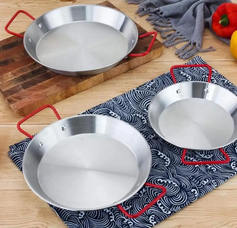 SET DE 6 SARTENES PAELLEROS DE ALUMINIO DE 22 CM PARA COCINAR - 4