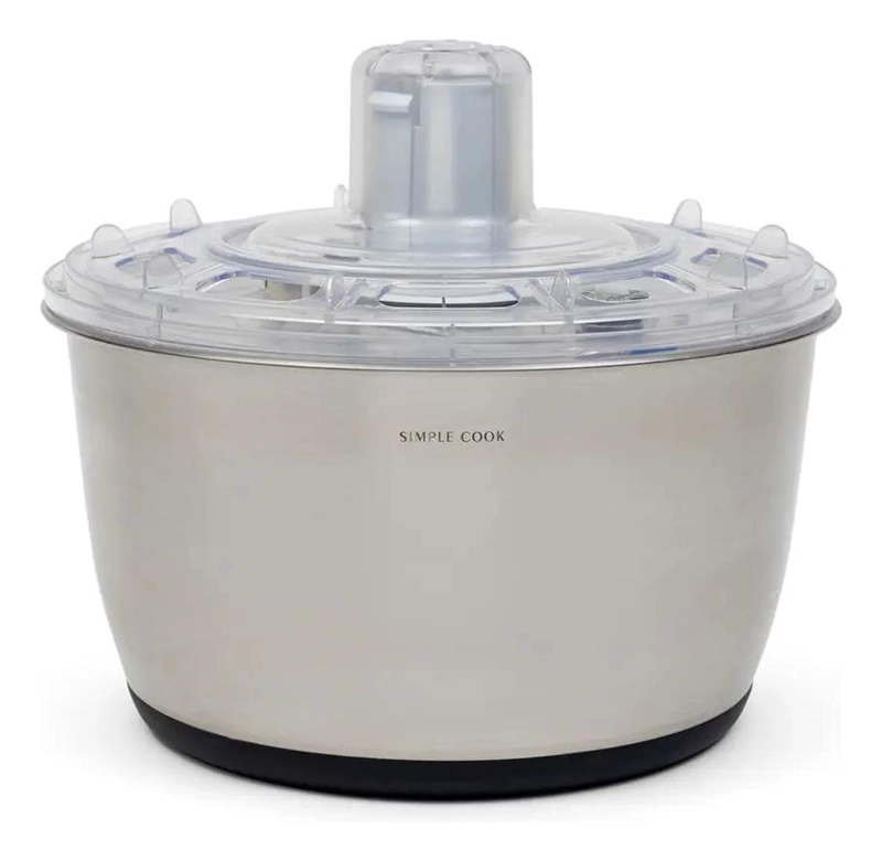 CENTRIFUGADOR PARA VERDURAS CAPACIDAD 6 LITROS COLOR ACERO - 1