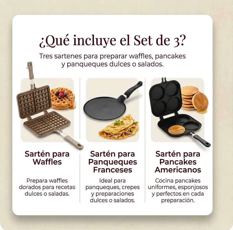SARTE N DE 61 CM PARA PANQUEQUES Y WAFFLES CON SUPERFICIE ANTIADHERENTE - 2