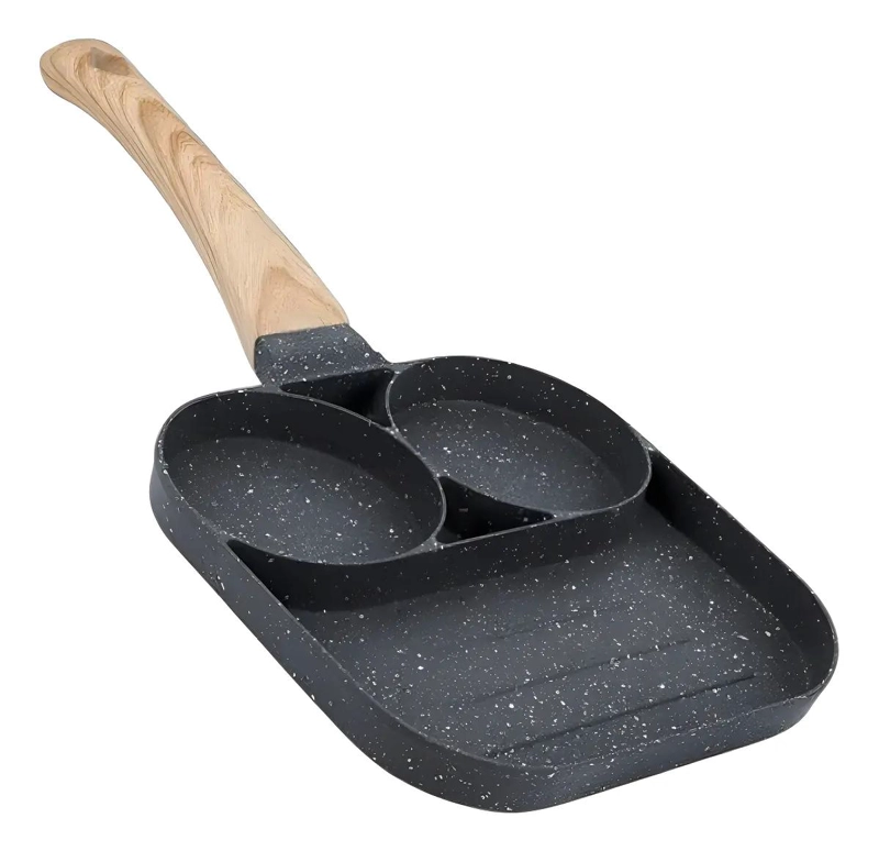 SARTE N ANTIADHERENTE CON TRES COMPARTIMENTOS PARA COCINAR - 1