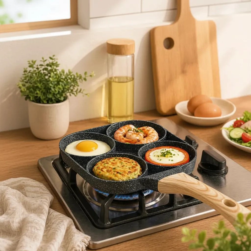 SARTE N CON 4 CAVIDADES ANTIADHERENTE PARA COCINAR HUEVOS Y DESAYUNOS - 1