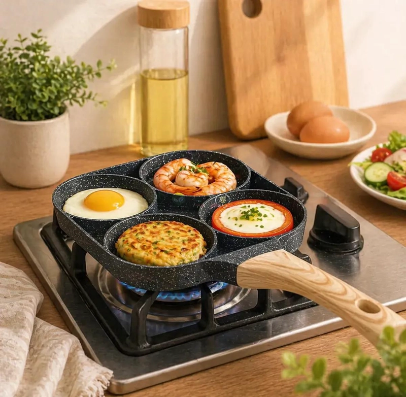 SARTE N CON 4 CAVIDADES ANTIADHERENTE PARA COCINAR HUEVOS Y DESAYUNOS - 2