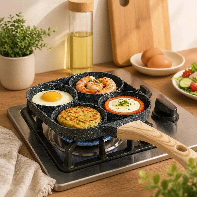 SARTE N CON 4 CAVIDADES ANTIADHERENTE PARA COCINAR HUEVOS Y DESAYUNOS - 5
