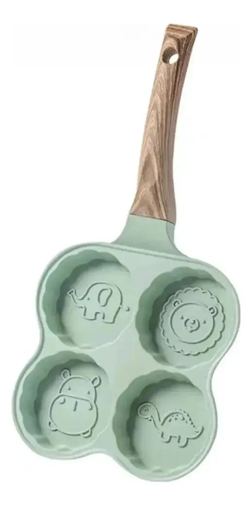 SARTE N PARA MINI PANQUEQUES Y HUEVOS CON 4 COMPARTIMENTOS EN FORMA DE ANIMALITOS - 1