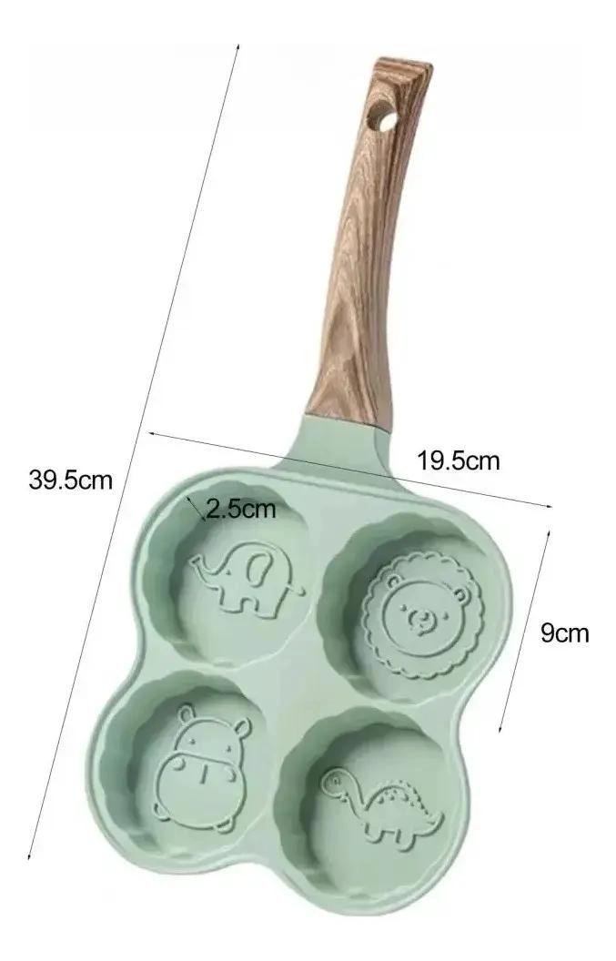 SARTE N PARA MINI PANQUEQUES Y HUEVOS CON 4 COMPARTIMENTOS EN FORMA DE ANIMALITOS - 4