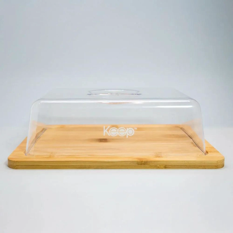 TABLA PARA PICOTEO DE QUESOS EN MADERA DE BAMBU CON TAPA LISA BEIGE - 1