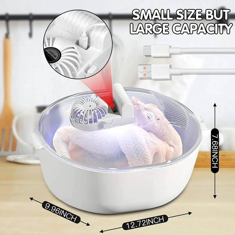 BANDEJA TABLA PARA DESCONGELAR CARNE CON RECARGA RAPIDA Y DISEÑO BLANCO - 5