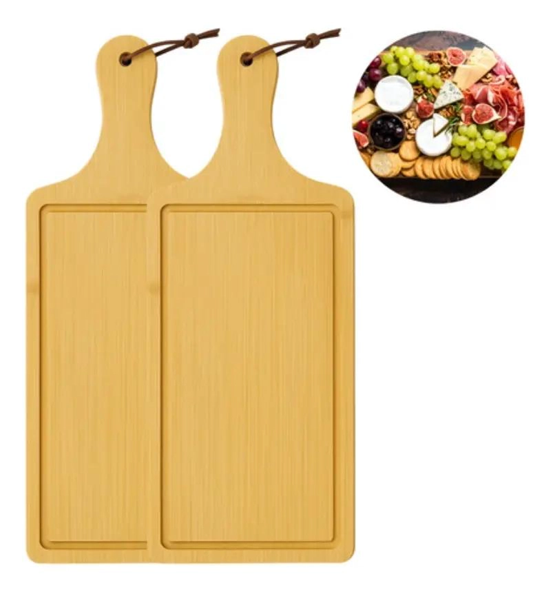 TABLA DE MADERA PARA PICOTEO Y PIZZA DE 49 CM - 1
