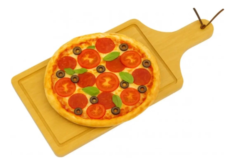 TABLA DE MADERA PARA PICOTEO Y PIZZA DE 49 CM - 2