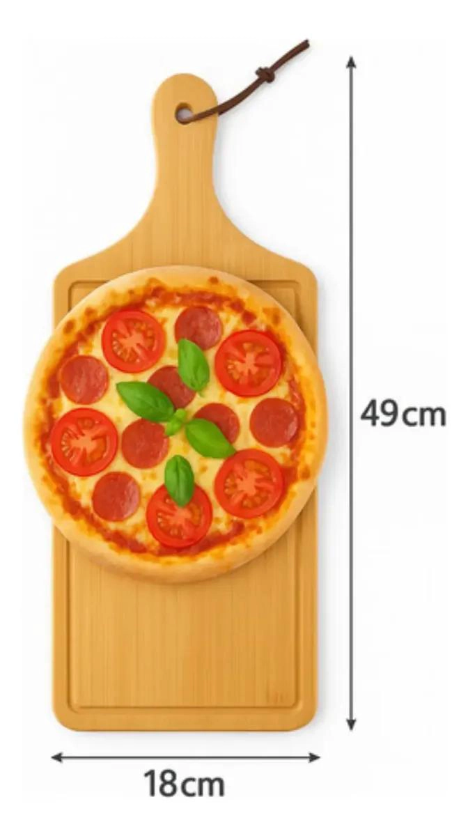 TABLA DE MADERA PARA PICOTEO Y PIZZA DE 49 CM - 3