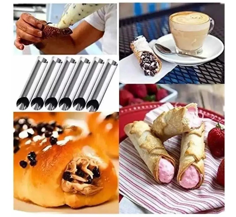 MOLDE PARA TUBOS DE CANNOLI Y CROISSANTS PACK DE 24 UNIDADES - 4